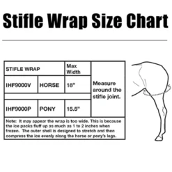 Ice Horse Stifle Wrap -Farm housse IHF9000V MacKinnon Hock.Wraps Size.Chart