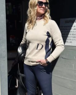 Deinhardt Designs The Deinhardt HERITAGE Sweater - NEW Ivory Indigo