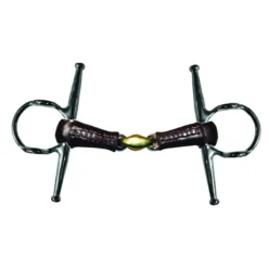 Jump'in Leather Covered French Link Full Cheek Gag Bit