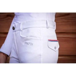 Jump'in Unisex Junior Sacha Knee Grip Breeches 19 Jump'in Unisex Junior Sacha Knee Grip Breeches -Farm housse Jump.In Unisex.Junior.Sacha .Breeches White Logo