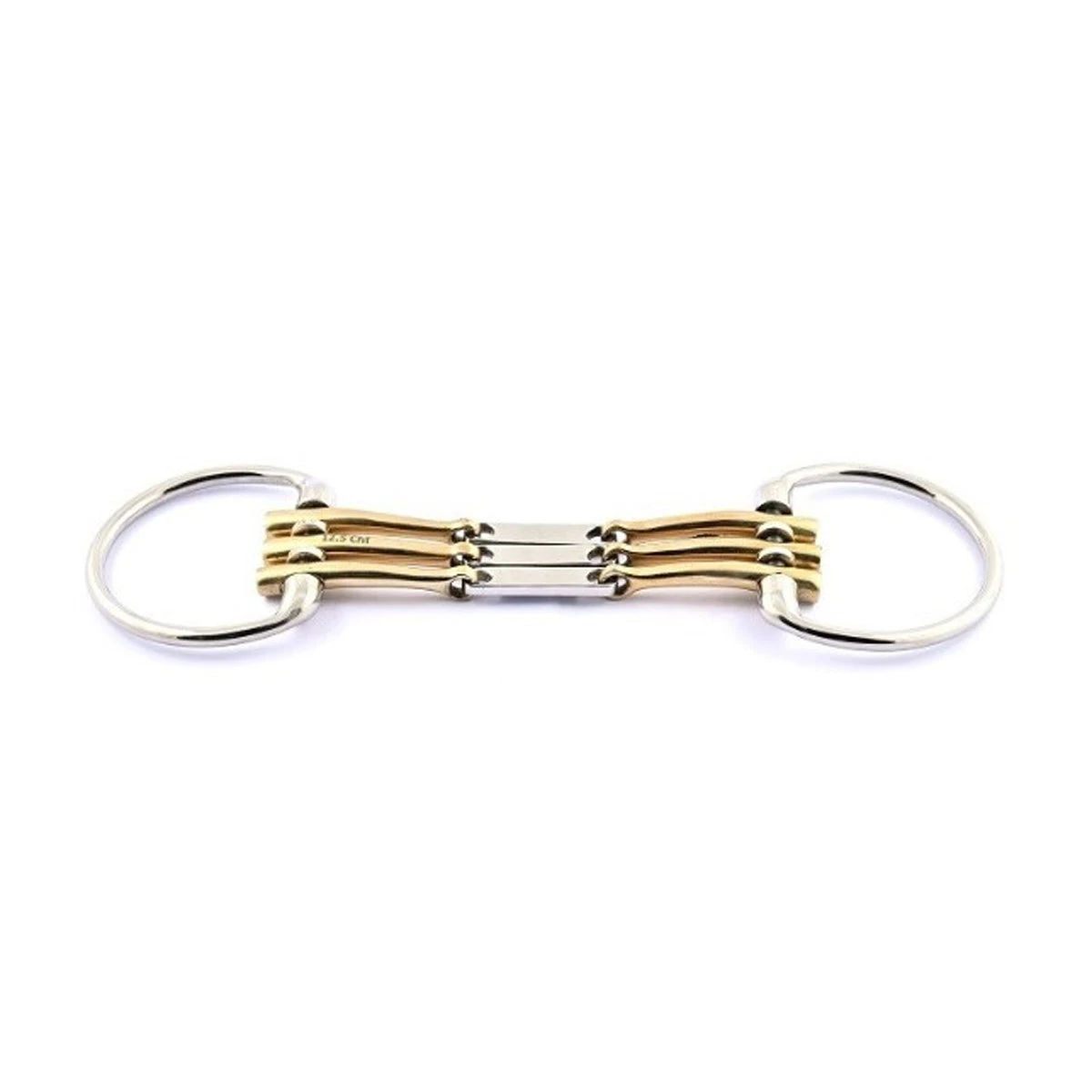 Jump'in Triple Cannon French Mouth Eggbutt Dee Ring Bit With Flats 3 Jump'in Triple Cannon French Mouth Eggbutt Dee Ring Bit With Flats