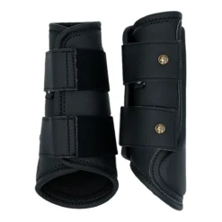Sixteen Cypress Leatherette Splint Boots, Black