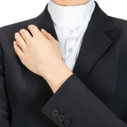 Equiline Women's Hayley Hunter Show Coat In X-Cool Evo -Farm housse M00874 EQuiline Hayley.Hunter Black Detail