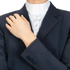 Equiline Women's Hayley Hunter Show Coat In X-Cool Evo -Farm housse M00874 EQuiline Hayley.Hunter Blue Detail