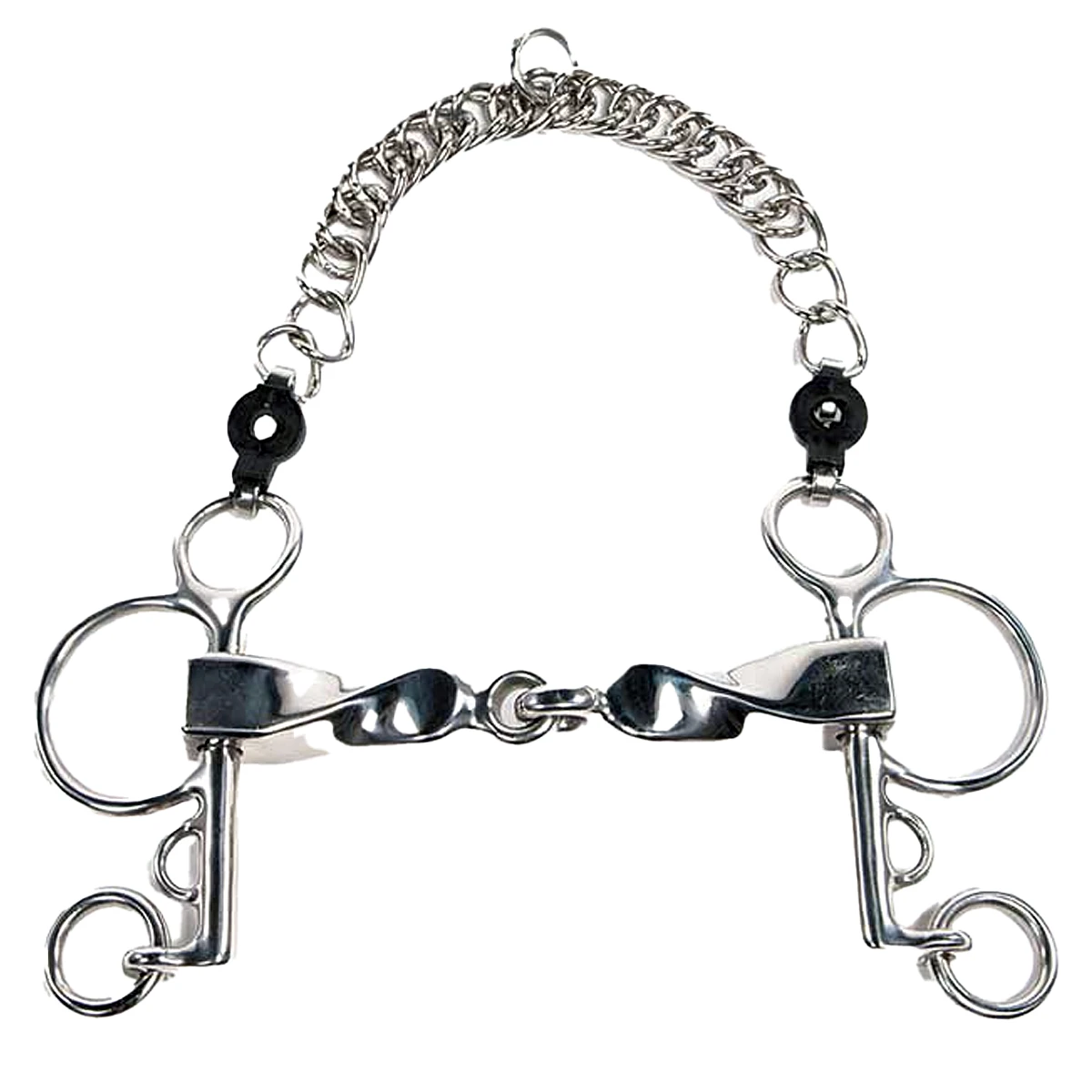 Metalab Jointed Twisted Short Lever Pelham Bit 3 Metalab Jointed Twisted Short Lever Pelham Bit