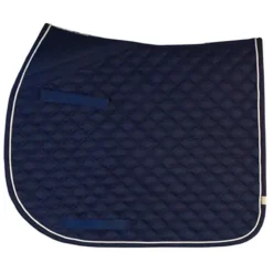 Lettia Coolmax AP Saddle Pad -Farm housse Navy White Piping