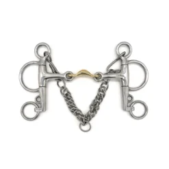 AJR Double Jointed Brass Quarter Moon Pelham Bit