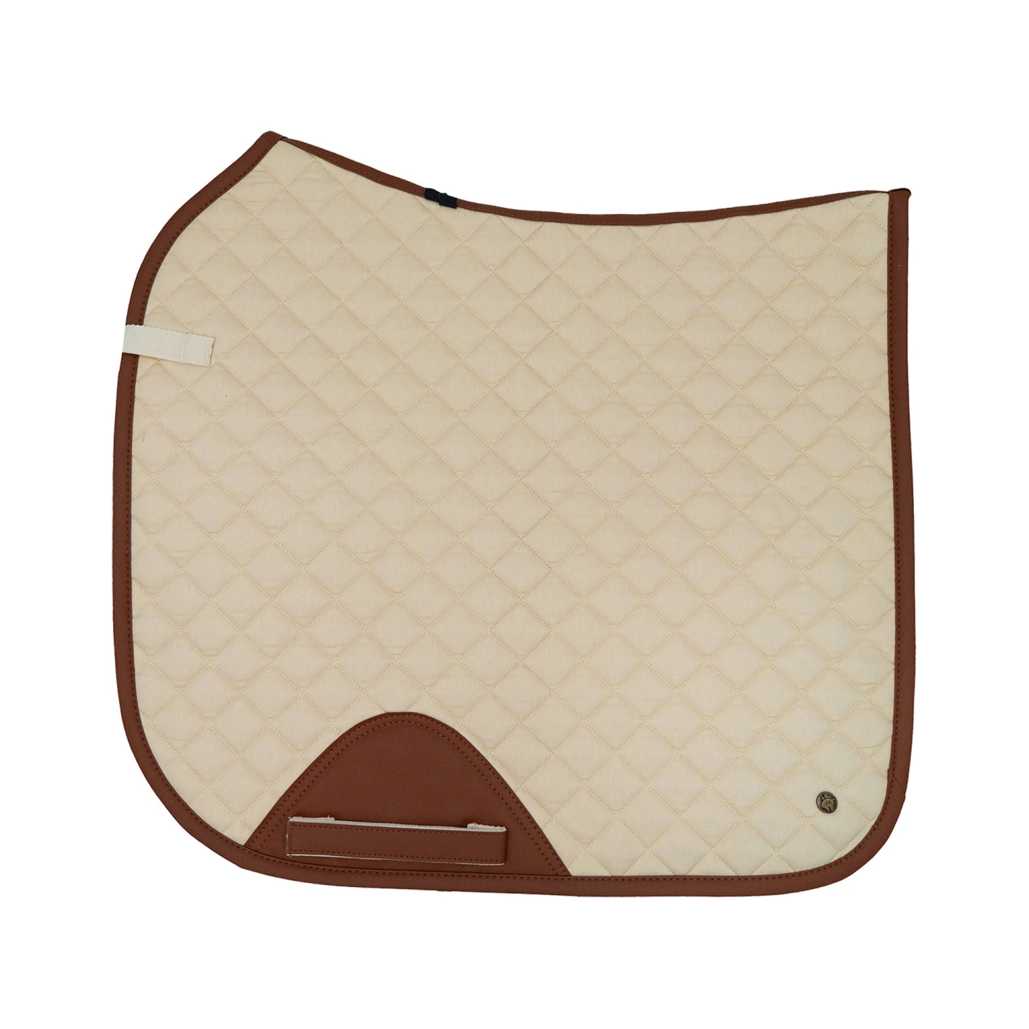 Sixteen Cypress Dressage Pad, Pearl & Cognac 3 Sixteen Cypress Dressage Pad, Pearl & Cognac