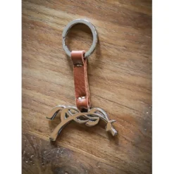 Penelope Tibou Key Chain -Farm housse Penelope Key.Chain Light.Brown Silver
