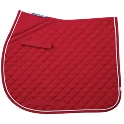 Lettia Coolmax AP Saddle Pad -Farm housse Red White Piping