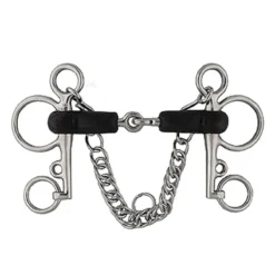 Stainless Steel Rubber Mouth Pelham Bit