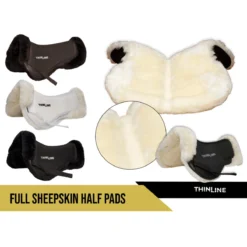 ThinLine Full Sheepskin Trifecta Half Pad 16 ThinLine Full Sheepskin Trifecta Half Pad -Farm housse TL full.sheepskin.trifecta.half .pad details