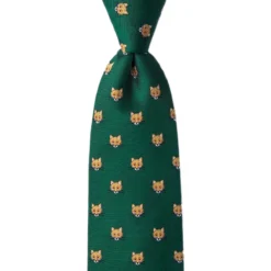 Wild Attire Inc. Stone Cold Fox Green Silk Tie