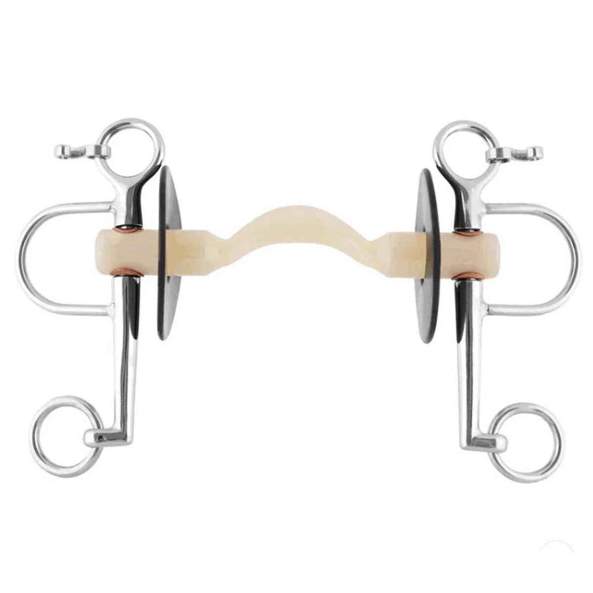 Herm Sprenger NATHE Pelham Soft Mullen Mouth Bit With Port 3 Herm Sprenger NATHE Pelham Soft Mullen Mouth Bit With Port