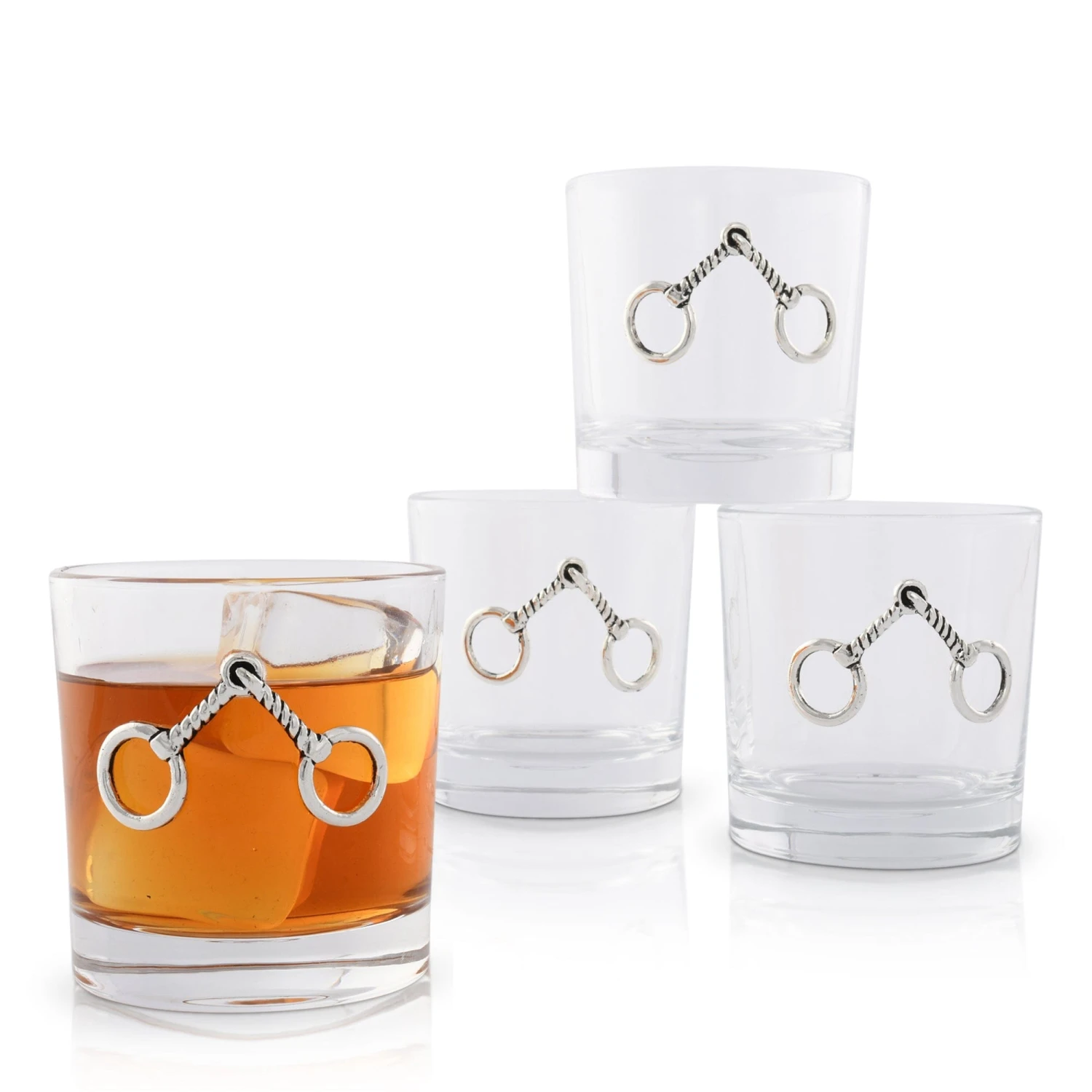Arthur Court Equestrian Bit Bar Glasses Set Of 4 3 Arthur Court Equestrian Bit Bar Glasses Set Of 4