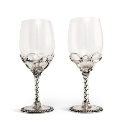Arthur Court Equestrian Pair Of Wine Glasses -Farm housse arthur court equestrian equestrian pair of wine glasses 444h23 31867656568947