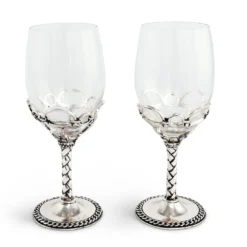 Arthur Court Equestrian Pair Of Wine Glasses -Farm housse arthur court equestrian equestrian pair of wine glasses 444h23 31867656601715