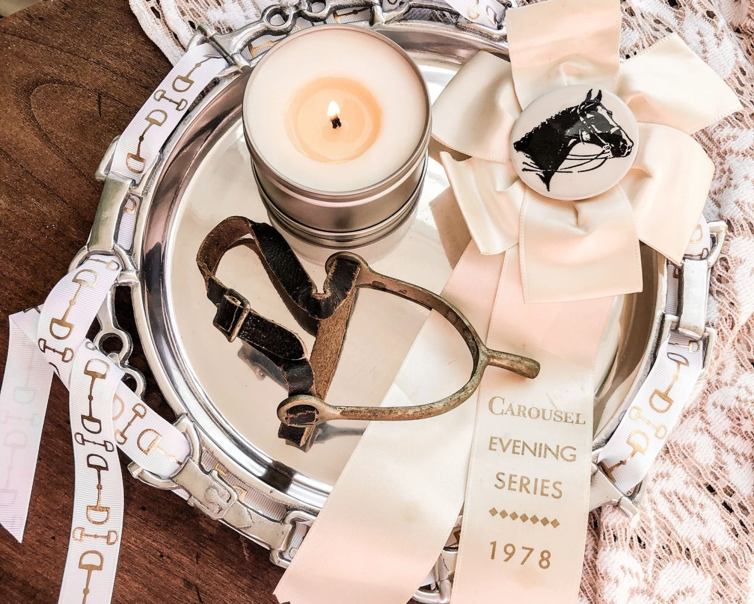 Arthur Court Equestrian Round Tray 12 8 Arthur Court Equestrian Round Tray 12 - Image 6