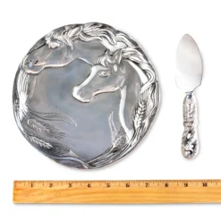 Arthur Court Horse Plate With Server -Farm housse arthur court equestrian horse plate with server 040696 31866950877299