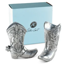 Arthur Court Cowboy Boot Salt And Pepper Set -Farm housse arthur court western frontier cowboy boot salt and pepper set 040878 31866406830195