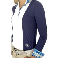 Essex Classics Ladies Tie Dye "Luna" Performance Long Sleeve Show Shirt -Farm housse b0be884bf9617f866d6a5b1e2dab555a