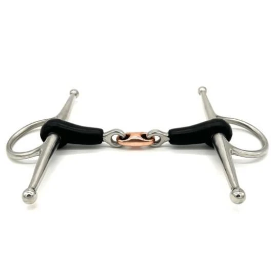 AJR Rubber Copper French Link Full Cheek Bit 4 AJR Rubber Copper French Link Full Cheek Bit - Image 2