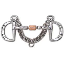 Stainless Steel 3-Piece Snaffle With Copper Roller Uxeter Kimberwick