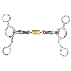 Shires Blue Sweet Iron Tom Thumb With Roller Link Bit