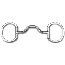 Myler Eggbutt Without Hooks With Stainless Steel Ported Barrel Snaffle MB 33
