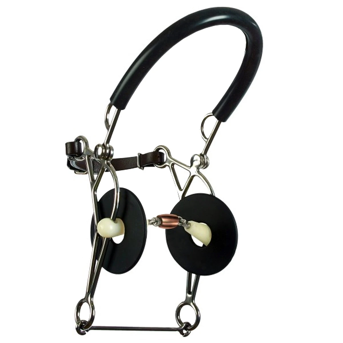 Happy Mouth Copper Roller Mouth Hackamore Bit 3 Happy Mouth Copper Roller Mouth Hackamore Bit