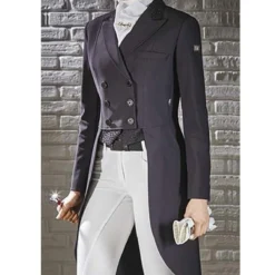 Equiline Women's Marilyn Dressage Tail Coat In X-Cool Evo -Farm housse black 91106.1583545753.1280.1280