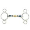 Centaur Blue Steel 2-Ring Gag Bit With Loose Brass Roller Disks -Farm housse blu 94480.1571774422.1280.1280