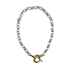 V2 Designs Silver Equestrian Necklace With Snaffle Bit Toggle Clasp