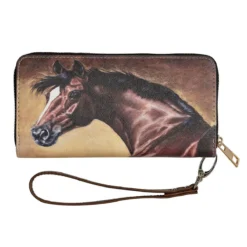 AWST Int'l "Lila" Bay Horse Head Clutch Wallet