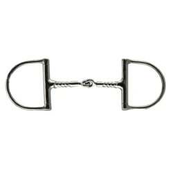 Pinchless Corkscrew Large Dee Ring Snaffle Bit