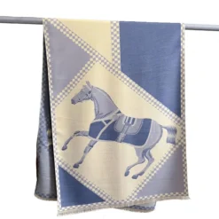 AWST Int'l Horses In Blankets Acrylic Cashmere Scarf -Farm housse e6b6c5de 49f3 4cbd 942c 2a0636054b1d