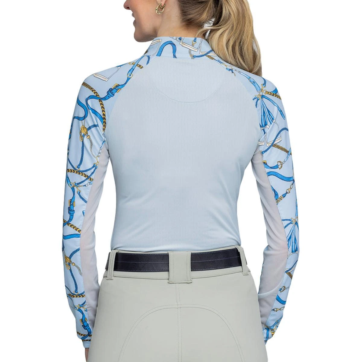 Kastel Long Sleeve Belts Print 1/4 Zip Shirt 4 Kastel Long Sleeve Belts Print 1/4 Zip Shirt - Image 2