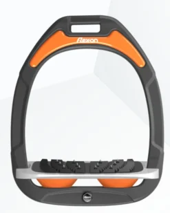 Flex-On Green Composite Stirrup Irons - Custom -Farm housse flexongreyorange
