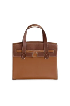 Oakbark & Chrome Stable Tote -Farm housse front