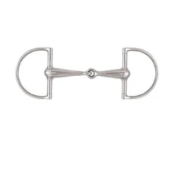 Weatherbeeta Korsteel Stainless Steel Thick Hollow Mouth Hunter Dee Snaffle Bit