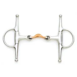 Centaur Copper Overlay Quarter Moon Full Cheek Snaffle Bit