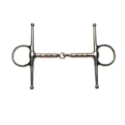 Weatherbeeta Korsteel Copper And Steel Roller Mouth Full Cheek Snaffle Bit