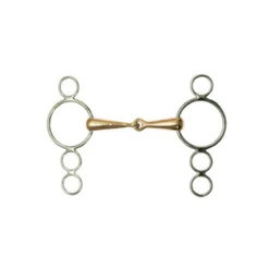 Weatherbeeta Korsteel European Copper Mouth 3 Ring Elevator Gag Bit