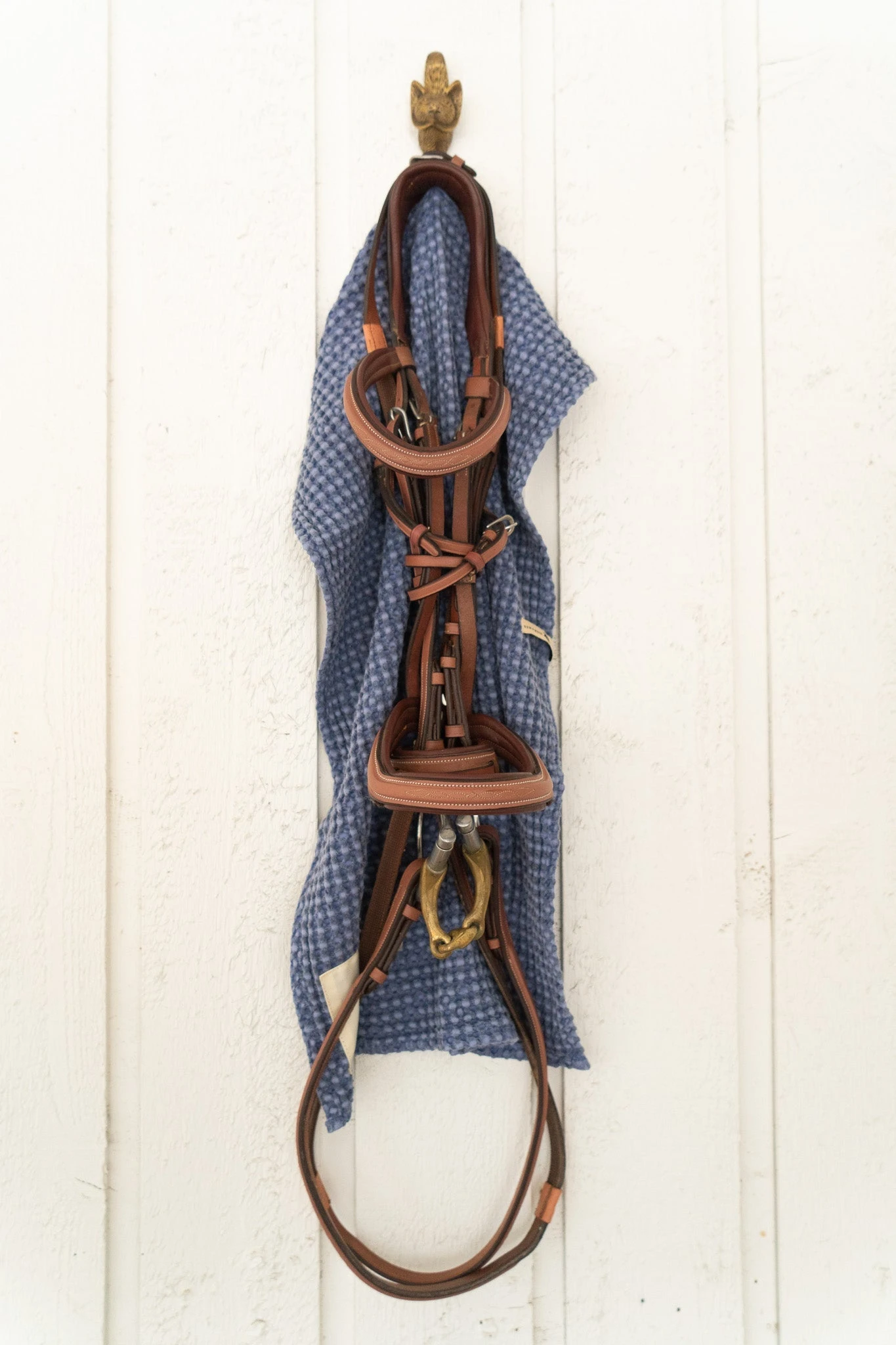 Sixteen Cypress Cotton Waffle Stable Towel, Indigo 6 Sixteen Cypress Cotton Waffle Stable Towel, Indigo - Image 4