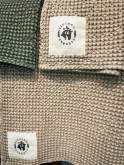 Sixteen Cypress Cotton Waffle Horse Drying Towel, Sand -Farm housse sixteen cypress cotton waffle grooming towel