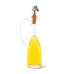 Vagabond House Cruet Bottle With Horse Head Cork Stopper
