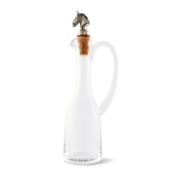 Vagabond House Cruet Bottle With Horse Head Cork Stopper -Farm housse vagabond house equestrian cruet bottle with horse head cork stopper h416hh 31278965194800