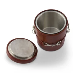 Vagabond House Equestrian Horse Bit Vegan Leather Ice Bucket -Farm housse vagabond house equestrian equestrian horse bit leather ice bucket h503eb 31436900761648
