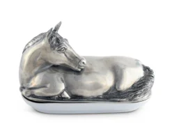 Vagabond House Horse Butter Dish -Farm housse vagabond house equestrian horse butter dish h108hs 31279085453360