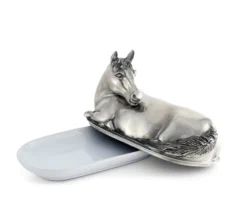 Vagabond House Horse Butter Dish -Farm housse vagabond house equestrian horse butter dish h108hs 31279085486128